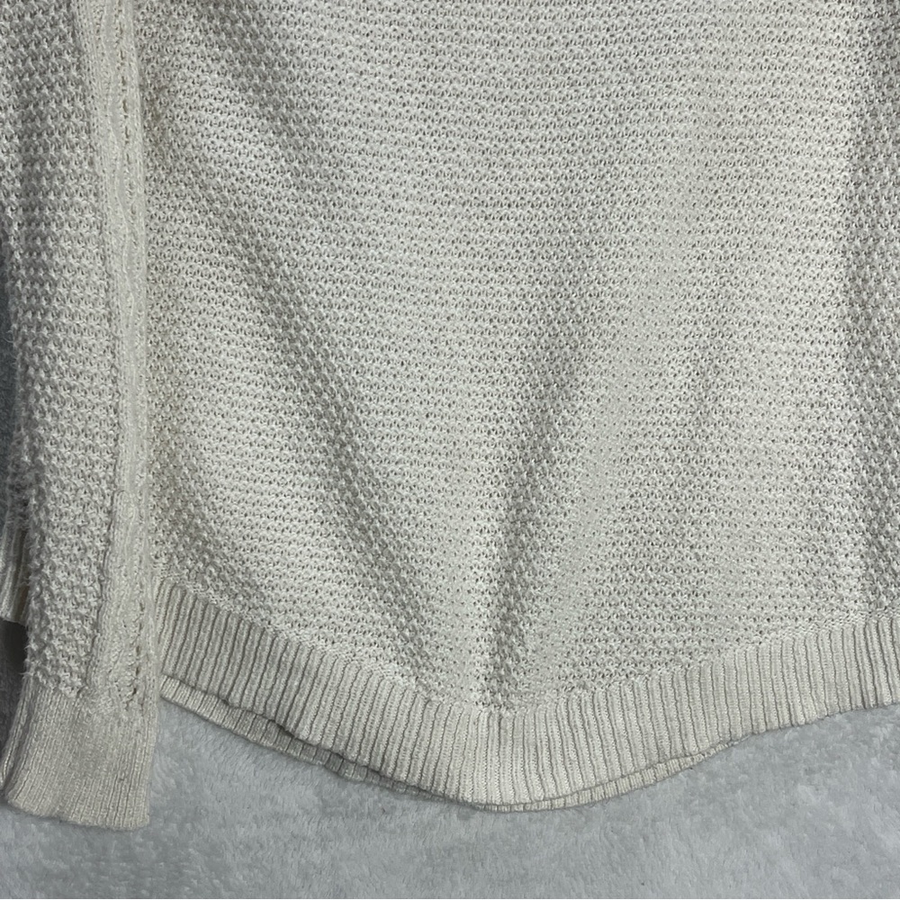 Old Navy Women's Cable Knit Sweater Cotton Blend Lightweight Cream Size Medium - Picture 6 of 10